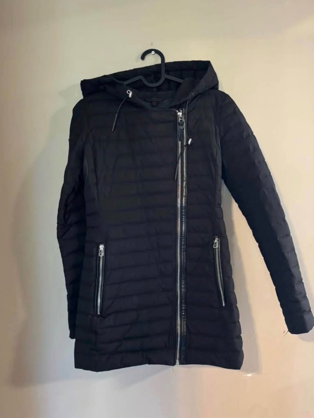 Women’s Black Quilted Hooded Puffer Coat